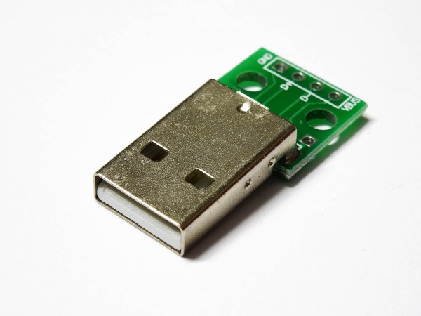 1 / 5 USB Male A zu 5PIN DIP Adapter 2,54mm Breadboard Modul für Arduino DIY