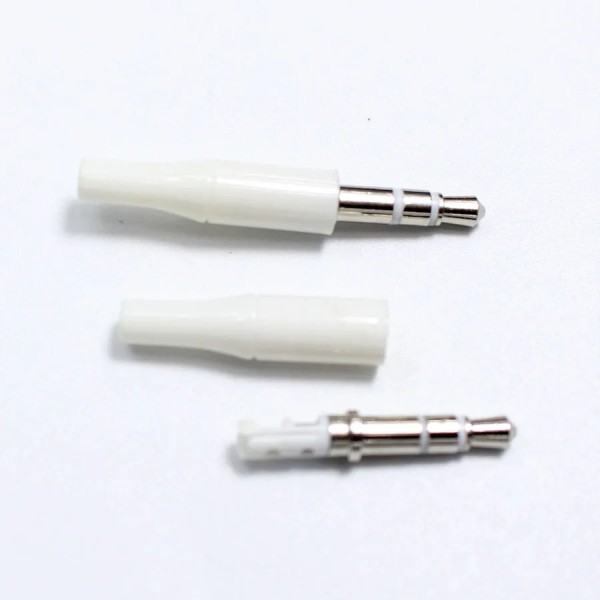 3.5mm 3 polig Stereo Klinkenstecker Kopfhörer Klinke Audio Stecker weiss 3,5mm