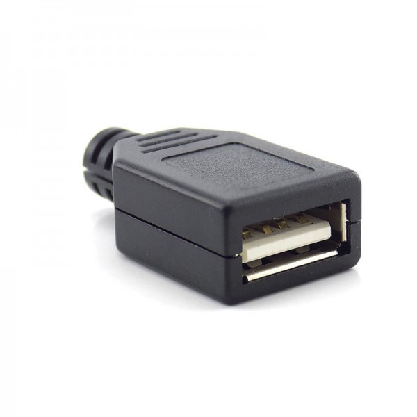 USB 3.0 Typ A Buchse Stecker 4pin Lötanschluss schwarz