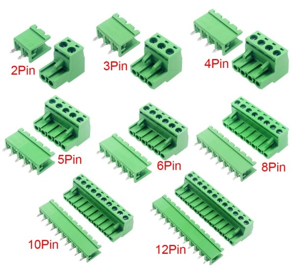 Printklemmen Anschlussklemmen Schraubklemmen RM 5.08 PCB Connector 2P-10P